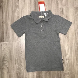 Appaman Polo Shirt 7 Boys Gray Short Sleeve Casual Collar Preppy Schoo Summer - Picture 1 of 10