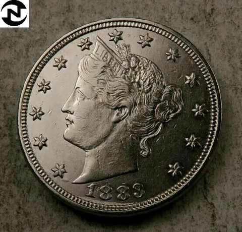 1883 (no cent) Liberty V Nickel ~ Choice AU++ ~ 1 Coin Cover
