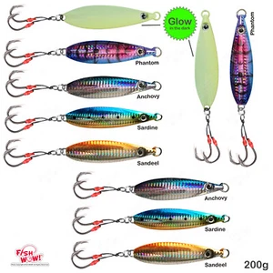 Pescado ¡WOW! 10 señuelos de quilla de velocidad vertical de 5 colores 7 oz planos 200 g de pesca - Imagen 1 de 8
