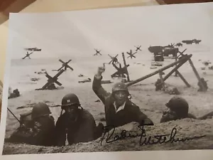 Singed The Longest Day 8"x10 Black and White Promotional Still Robert Mitchum FN - Picture 1 of 2