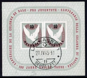 Switzerland 1945 Centennial of the Basel Cantonal Stamp Sc# B144 XF Used Scarce - Picture 1 of 2