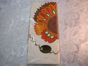 Vintage Thanksgiving Turkey Hallmark Party Table Cloth 60" x 102" - Picture 1 of 3