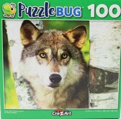 Jigsaw Puzzles 100 Piece Gray Wolf Canis Lupus Puzzlebug 8X11 - Image 1 of 3
