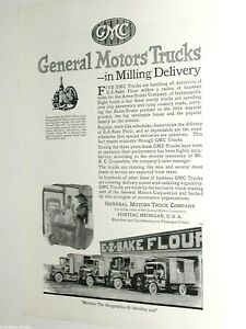 1920 General Motors Trucks advertisement GMC E-Z Bake Flour Mill delivery trucks