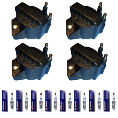 4 bobinas de encendido 7805-1201 + 8 bujías OEM 41-962 para 93-99 Cadillac V8 Foto 1 de 3