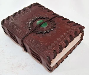 Small Leather Journal Notebook Handmade Blank Paper Medieval Diary for Men Women - Picture 1 of 6