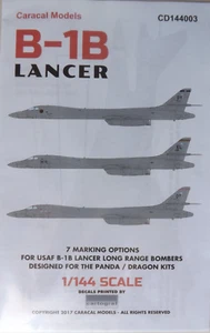1/144 Caracal Models Decal B-1B Lancer #CD144003 OOP/RARITÄT/RAR - Bild 1 von 5