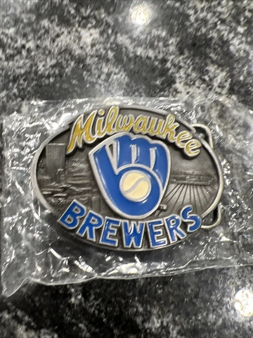 Vintage Siskiyou Milwaukee Brewers MLB Belt Buckle Cover