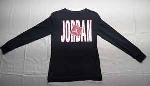 Air Jordan black and red long sleeve boys shirt size medium 10-12 years - Picture 1 of 4