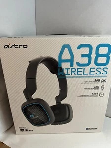 Astro A38 Wireless Bluetooth Headset - Noise Cancelling Gaming Headset-Gray/Blue - Picture 1 of 11