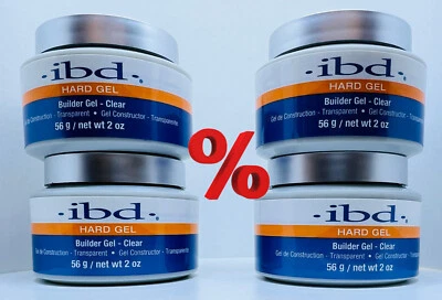 IBD Builder Gel Clear (Klar) Aufbau Gel 56g Neu Original Ware 4er Set