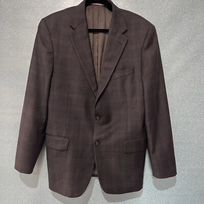 Hickey Freeman Lindsey Wool Gray Checkered Blazer Sport Coat Jacket Mens 40R - Image 1 of 4