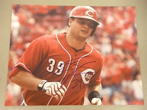CINCINNATI REDS DEVIN MESORACO SIGNED HOMERUN TROT 11X14 - Picture 1 of 1