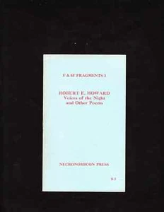 VOICES IN THE NIGHT. NECRONOMICON PRESS. LMTD ED.R.E.H. - Picture 1 of 1