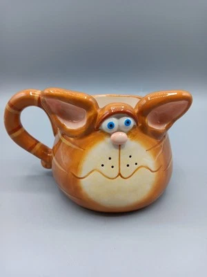 Russ Berrie разработан Дуглас желтый табби 3D керамическая кошка кофейная кружка причудливый - Изображение 1 из 4