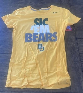 Baylor Bears NCAA Nike Slim Fit Womens Shirt Size Medium Sic ‘Em Bears New wTags - Picture 1 of 4