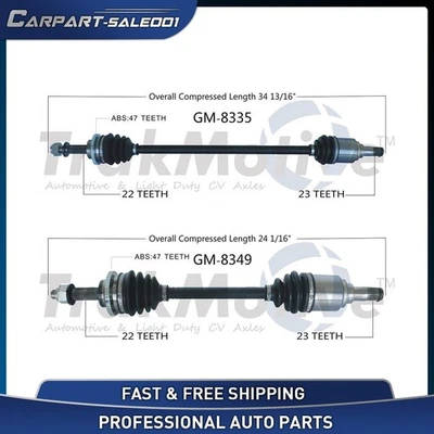 For 2013-2013 Chevrolet Spark TrakMotive Front Left Front Right CV Axle Shaft - Image 1 of 3