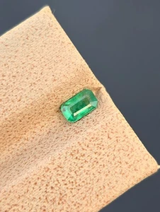 Emerald Gemstone Emerald Cut Natural Transparent Green Loose From Swat Pakistan - Picture 1 of 4