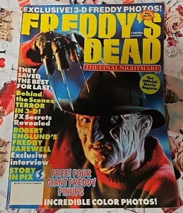 FREDDY'S DEAD: THE FINAL NIGHTMARE Official Movie Magazine / With 4 Big Posters! - Picture 1 of 1