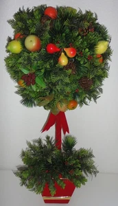 Decorazione da parete vintage 25" plastica natalizia topiaria MCM anni 70 con scatola vendita Philipp - Foto 1 di 3