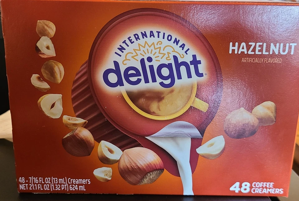 International Delight Hazelnut Coffee Creamer Singles (48 Ct x 4 boxes = 192