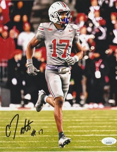 CARNELL TATE OHIO STATE BUCKEYES JSA AUTHENTICATED ACTION SIGNED 8x10 - Picture 1 of 1
