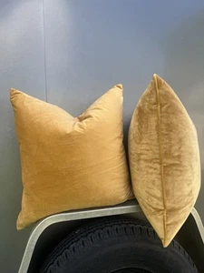 Pair Of 2 Callisto Home Pillows Gold/Orange/Yellow Large Pillows - Picture 1 of 6