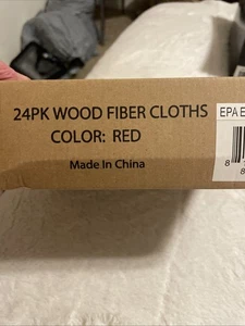 Simply Natural Cleaning Cloths Wood Fiber New 24 Cloths Red In Box - Picture 1 of 4
