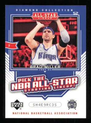 Tarjetas electrónicas promocionales Upper Deck All-Star Lineup 2004-05 #AS16 EQUIPO Brad Miller casi nuevo Foto 1 de 3