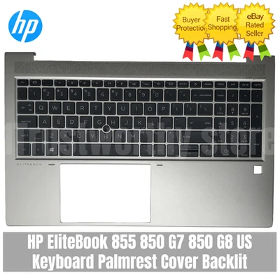 Portátil para HP EliteBook 855 850 G7 850 G8 EE. UU. Teclado Apoyamanos Cubierta Retroiluminada Foto 1 de 4