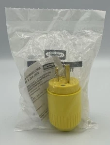 HUBBELL STRAIGHT BLADE PLUG 515PYZ COMMERCIAL 15A 125V - Picture 1 of 4
