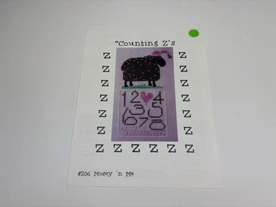 Mosey ‘N Me Counting Z’s Counted Cross Stitch Pattern 1R - Image 1 of 3
