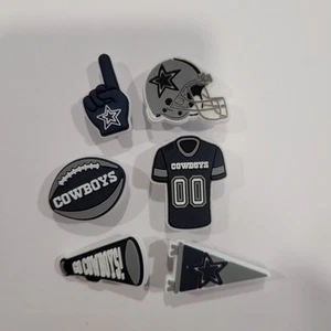 Dallas Cowboys Football Team Charm For Crocs Shoe Charms - 6 Pieces - Picture 1 of 4