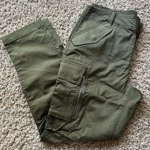 NEW Lauren Ralph Lauren Women's Cotton Sateen Cargo Pants Green SZ 4P Orig Pack - Picture 1 of 13