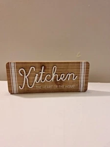 Small Wood Kitchen Plaque. Says Kitchen The Heart Of The Home - Picture 1 of 5