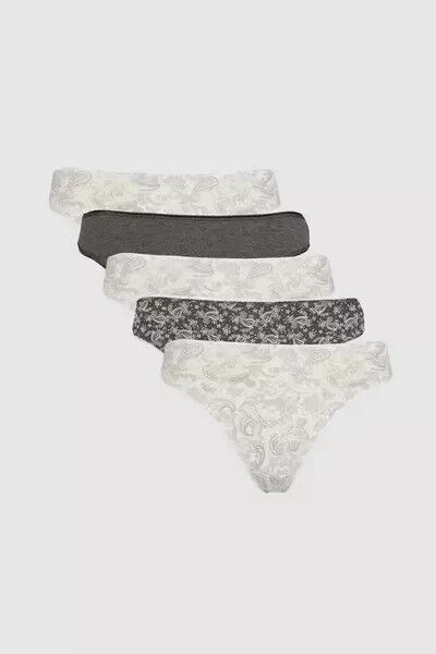 Sexy G-strings Thongs Paisley Print Knickers Underwear Women Panties Multi  Pack