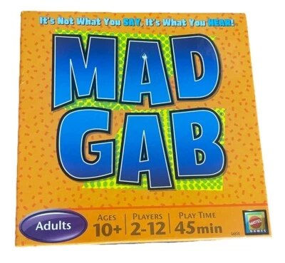 Mattel Mad Gab Adult Party Word Family Game Night 2-12 Players excellent cond.  - Image 1 of 4