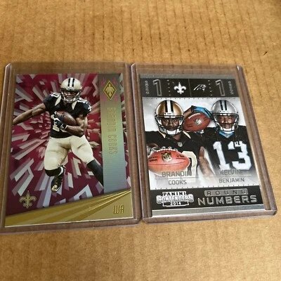 BRANDIN COOKS 2014 Contenders Round RC #18 & 2016 Phoenix PINK #64 (c2) - Image 1 of 2
