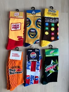 Calze Uomo Nostalgic Food Oscar Meyer Kraft Pepsi Top Ramen Mtn Dew M&M - Foto 1 di 25