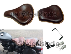 Siège En Cuir Marron Avant Et Arrière 350CC 500CC Pour Royal Enfield - Photo 1/10