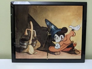 Clock-Wise ©DISNEY 1990 Mickey Glass Wall Clock LIMITED Fantasia - Picture 1 of 12