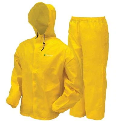 Traje de lluvia protector transpirable impermeable Ultra-Lite2 para hombre con capucha, grande, amarillo Foto 1 de 4