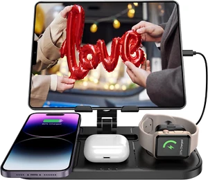 4-in-1 Wireless Charging Station for iPhone, iPad, Apple Watch & AirPods Pro - Picture 1 of 6