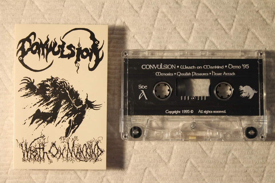 Convulsion - Wrath On Mankind US orig' private demo cassette 1995 DEATH TESTED - Image 1 of 1