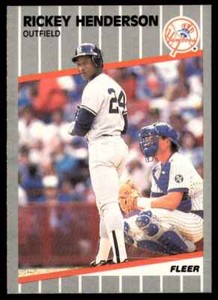 1989 Fleer Glossy Rickey Henderson New York Yankees #254
