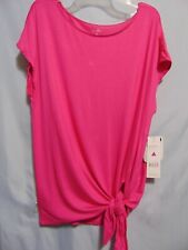 Pink Fuschia Side Tie Knot Ladies Size Small Top Super Soft! NEW W/ Tags!