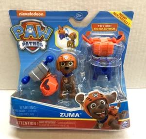 2018 PAW PATROL ZUMA FIGURE WITH 2 CLIP ON BACKPACKS - NEW IN PACKAGE - Picture 1 of 2