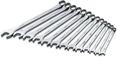 Juego de llaves cromadas combinadas largas métricas de 6 puntos SK Tools 13 piezas Foto 1 de 3