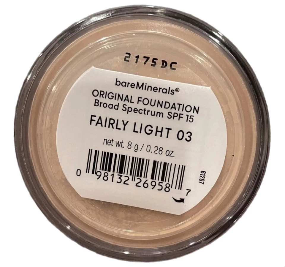 Bareminerals Original Foundation SPF 15  " Fairly Light 03 "  ( 8g )  New - Image 1 of 1