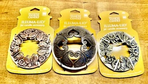 Yankee Candle Brass & Toppers Illuma-lid 2007 Paisley & Two Butterflies - Picture 1 of 5